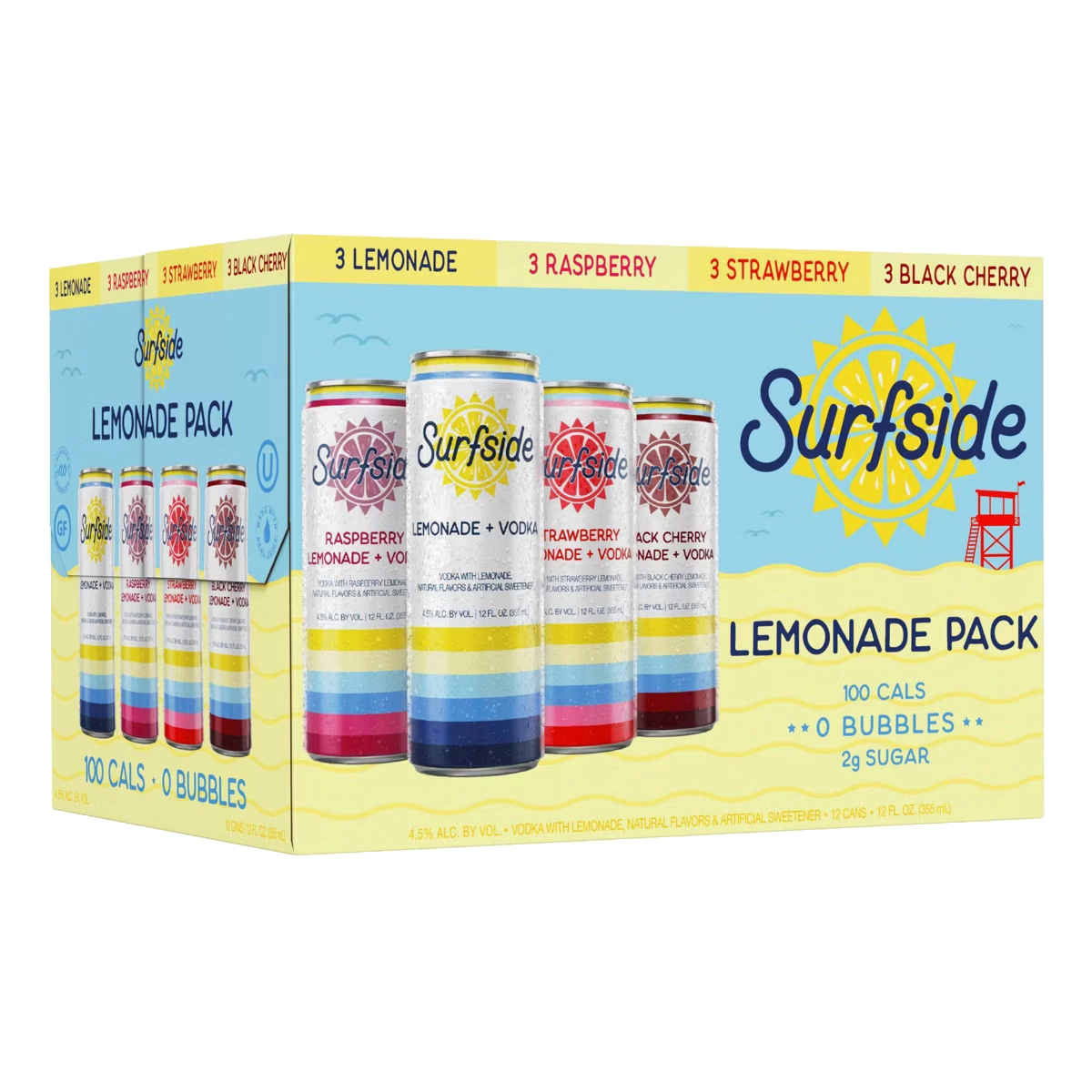 Surfside Lemonade Variety 12Pk - Premixed Cocktail | Shop Online at The Liquor Barn