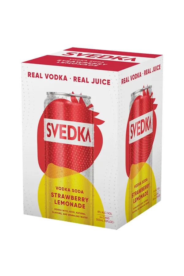 Svedka Vodka Soda Strawberry Lemonade 4PK – Liquor Barn