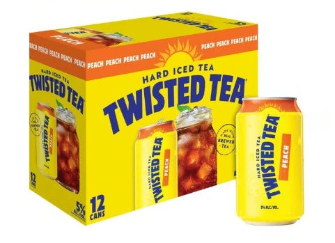 Twisted Tea Peach 12 Pack Cans | Hard Iced Tea 5% ABV – The Liquor