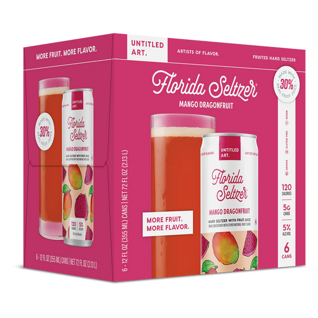 Untitled Art Florida Seltzer Mango Dragonfruit 6Pk - Hard Seltzer | Shop Online at The Liquor Barn