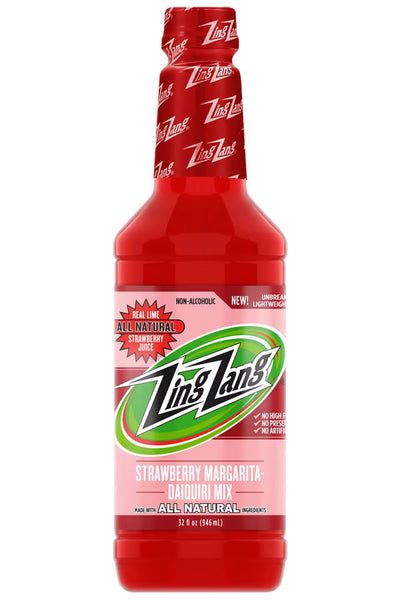 Zing Zang Strawberry Margarita Daiquiri Mix 1L | 3-Fruit Blend