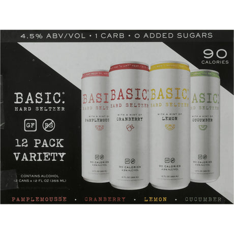 Basic Seltzer Variety 12Pk bottle | Buy at Liquor Barn