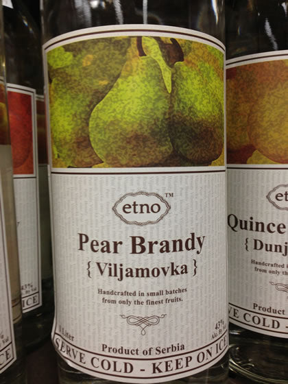 Etno Pear Brandy Viljamovka