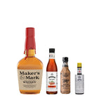 Hot Honey Bacon Old Fashioned Kit: Maker's Mark Bourbon, Angostura Spicy Honey Syrup, Fee Brothers Bacon Fat Wash and Angostura Bitters