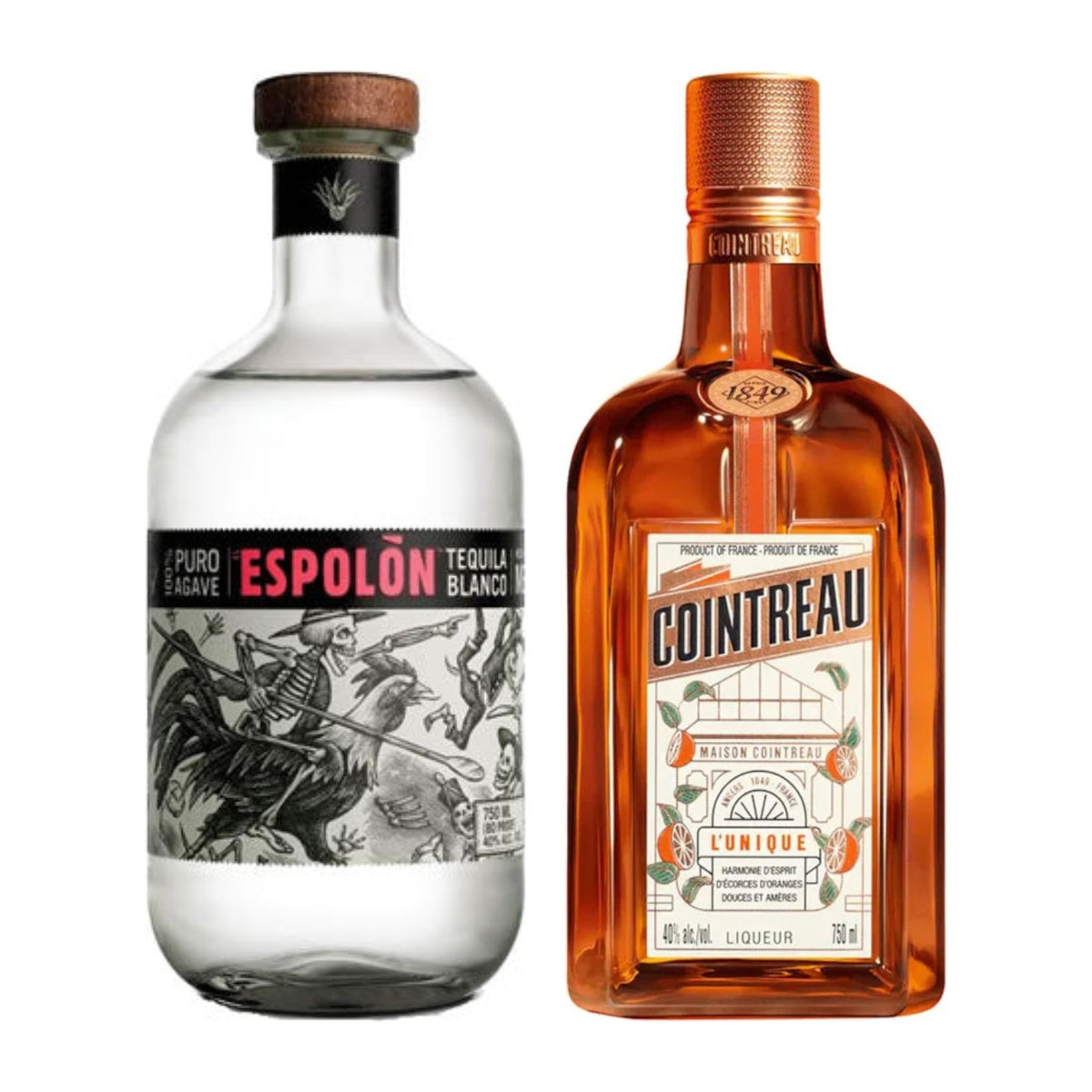 Margarita Kit: Espolon Blanco tequila and Cointreau