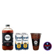Michelada Kit: Pinches Miches Michelada Mix, Corona Extra 4-pack cans, Pinches Miches michelada cup and Sweet & Spicy rimmer