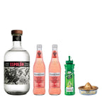 Paloma Kit: Espolon Blanco, two Fever-Tree Sparkling Pink Grapefruit 500ML, Master of Mixes lime juice and Jose Cuervo margarita salt