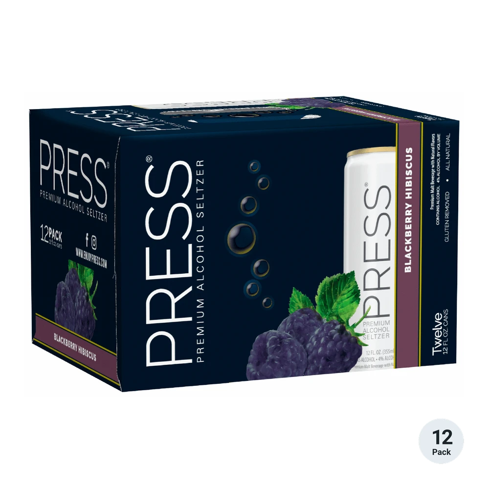 Press Seltzer Blackberry Hibiscus 12Pk bottle | Buy at Liquor Barn