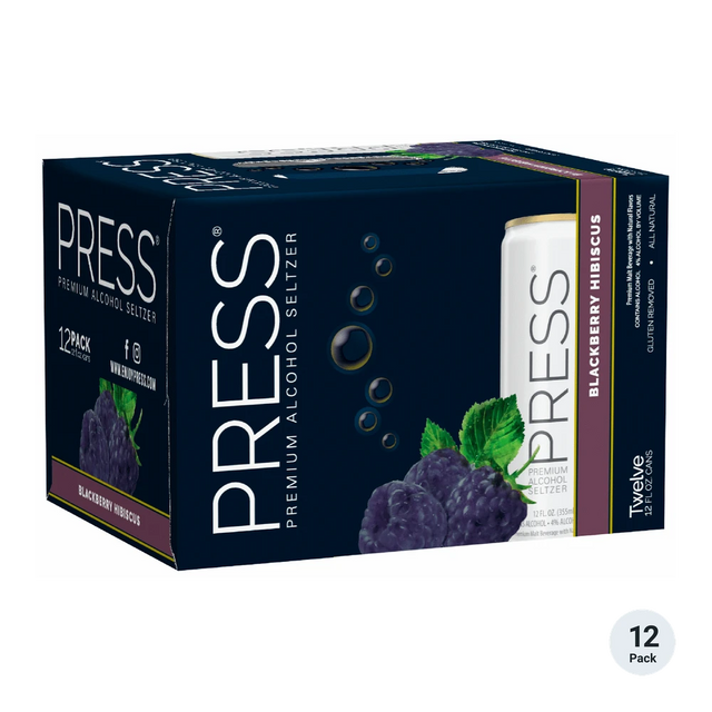 Press Seltzer Blackberry Hibiscus 12Pk bottle | Buy at Liquor Barn