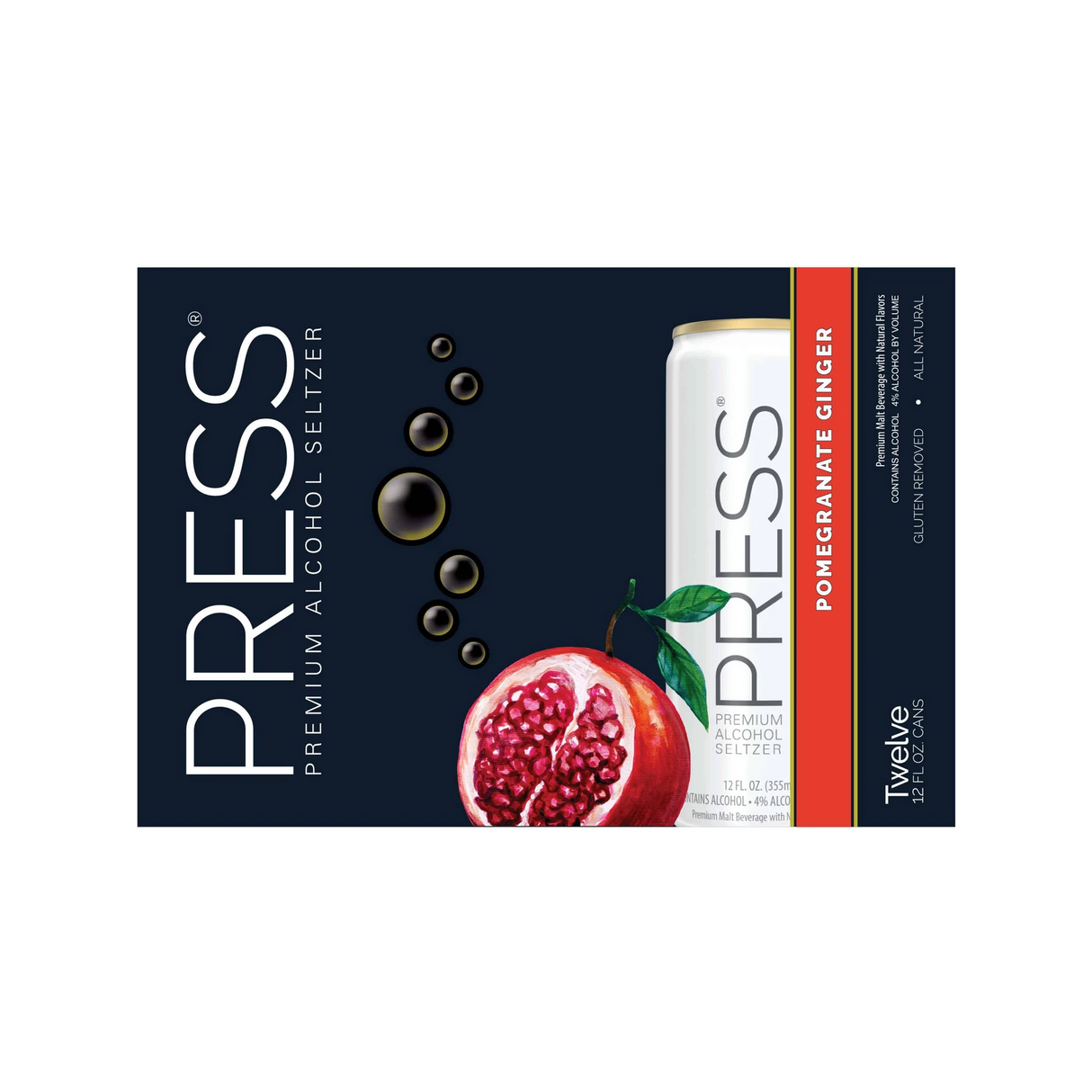 Press Seltzer Pomegranate Ginger 12Pk bottle | Buy at Liquor Barn