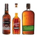Rye Whiskey Trio: Rittenhouse, Sazerac and Bulleit Rye