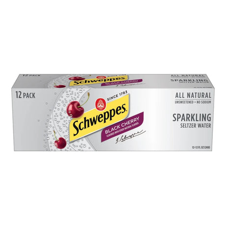 Schweppes Black Cherry Seltzer Water 12Pk Cans | Buy at Liquor Barn