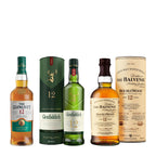 Speyside Starter Trio: Glenlivet 12, Glenfiddich 12 and Balvenie 12 DoubleWood