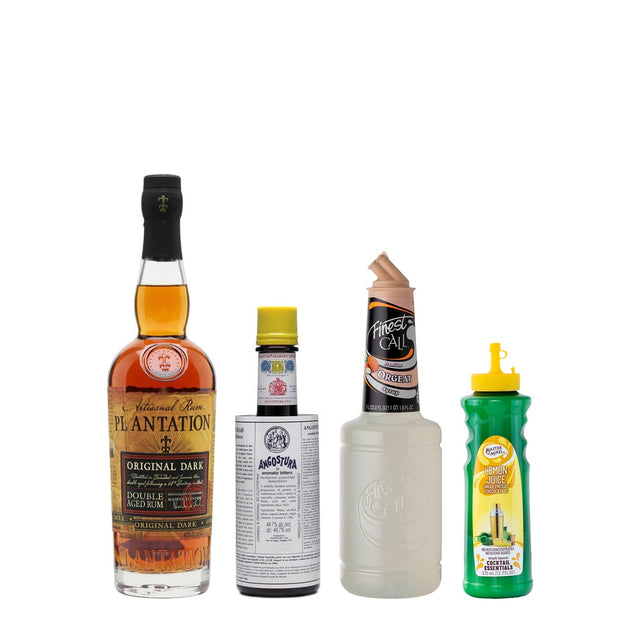 Trinidad Sour Kit: Planteray Original Dark Rum, Angostura Aromatic Bitters 16oz, Finest Call Orgeat and Master of Mixes lemon juice