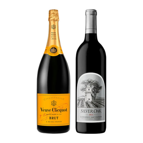 Wine Snob Gift Set: Veuve Clicquot Yellow Label and Silver Oak Alexander Valley Cabernet 2021